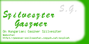 szilveszter gaszner business card